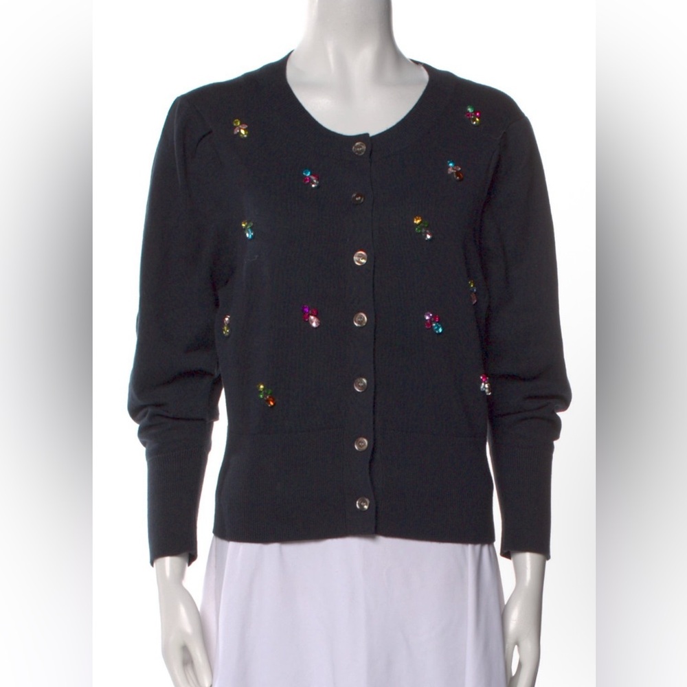 Cinq a sept jeweled cardigan